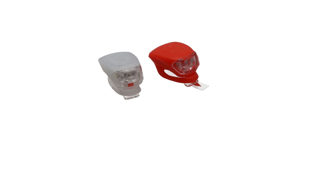 BALIZA SET D/T SILICONA 2LED 3FUNCIONES C/SUJETADOR TOPMEGA