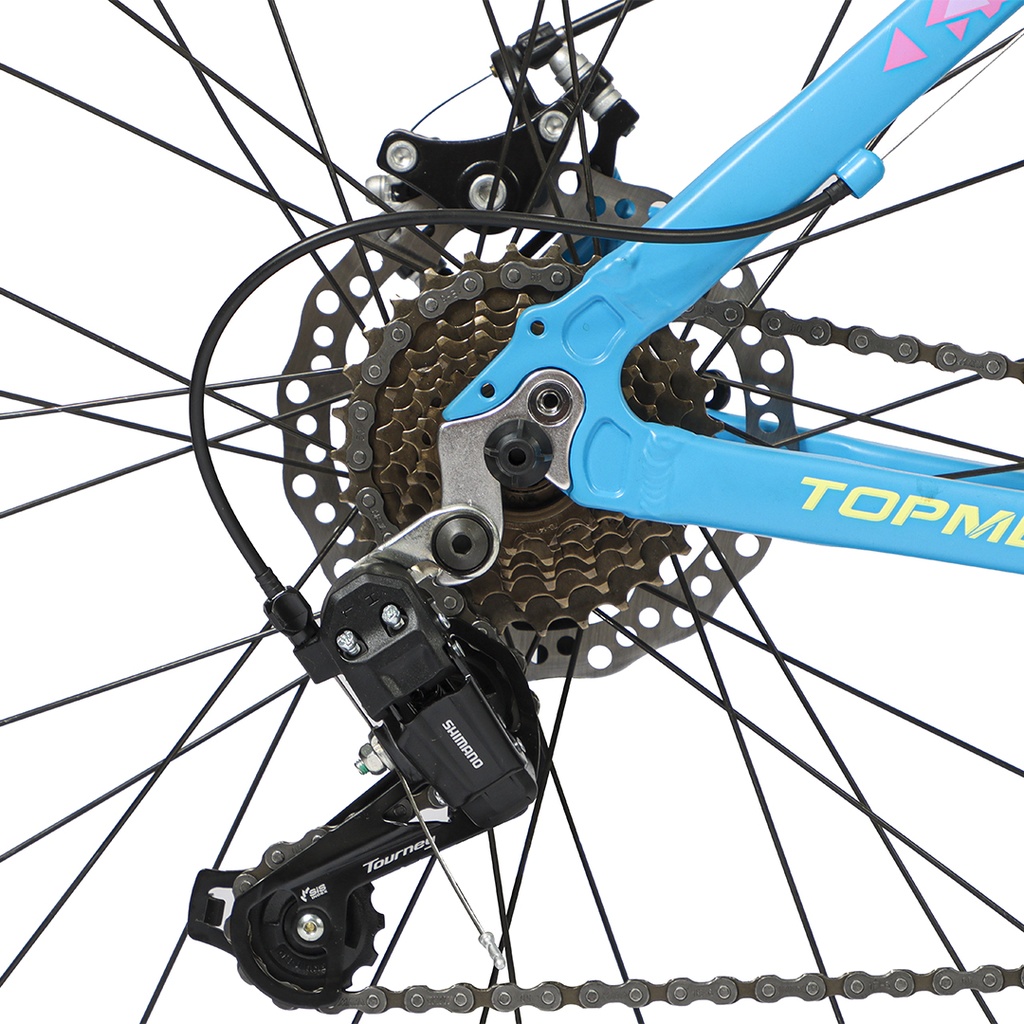 BICICLETA MTB REGAL ALUMINIO R29 21V CELESTE AMA/ROSA M