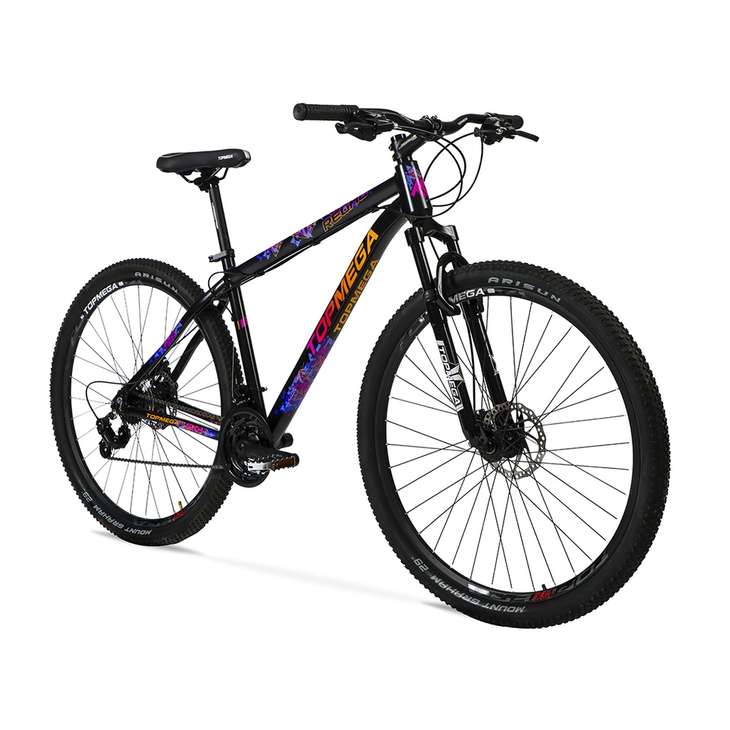 BICICLETA MTB REGAL ALUMINIO R29 21V NEGRO FUXIA/NAR M