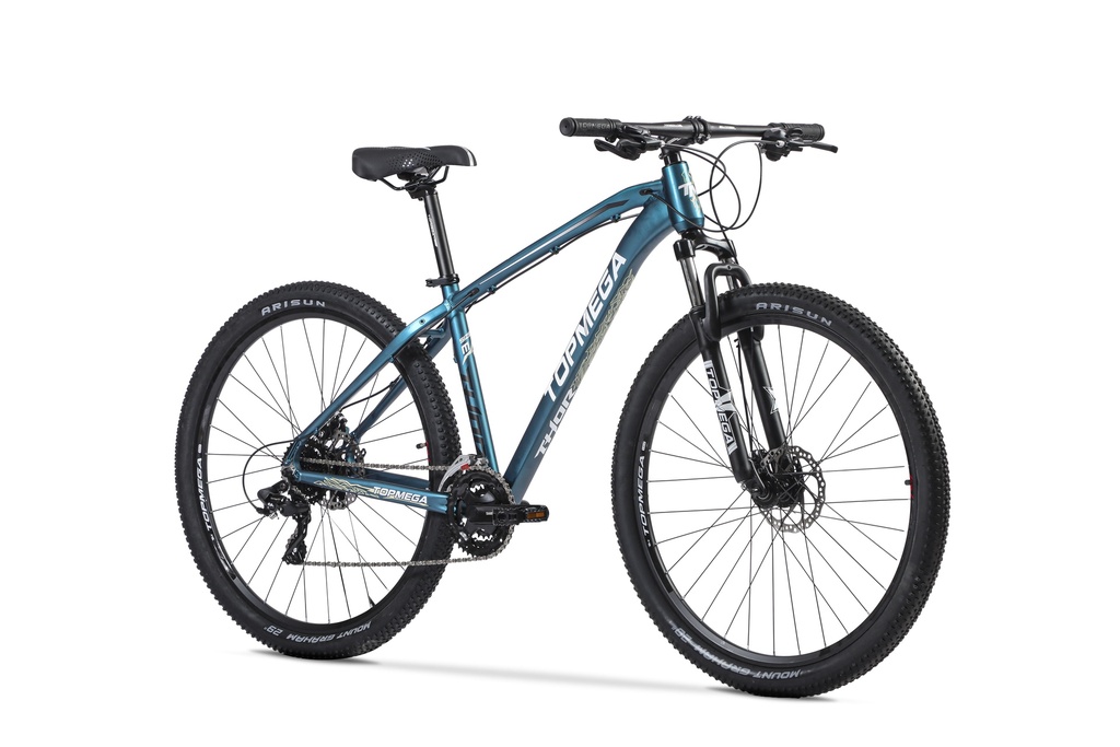 BICICLETA MTB THOR R29 24V ALUMINIO AZUL/BLANCO/AMARILLO TALLE S