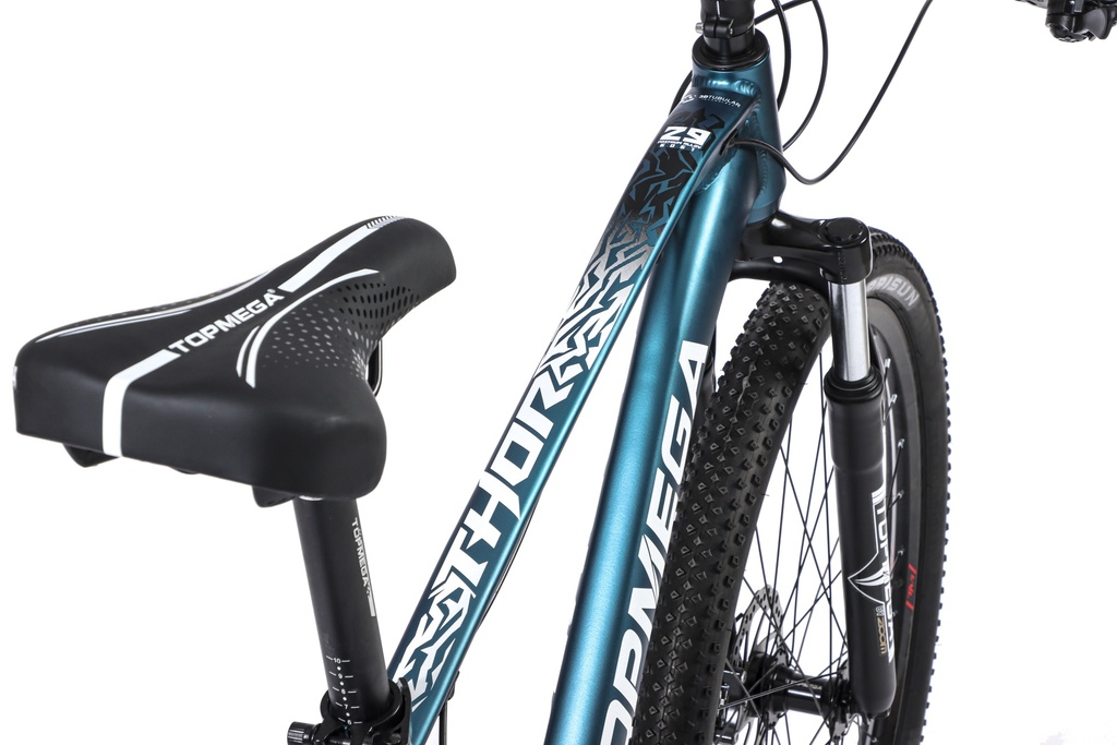 BICICLETA MTB THOR R29 24V ALUMINIO AZUL/BLANCO/AMARILLO TALLE S