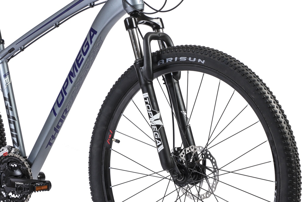 BICICLETA MTB THOR R29 24V ALUMINIO GRIS/VIOLETA/NEGRO TALLE L