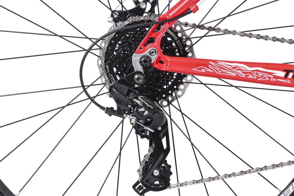 BICICLETA MTB THOR R29 24V ALUMINIO ROJO/NEG/BLANCO TALLE M
