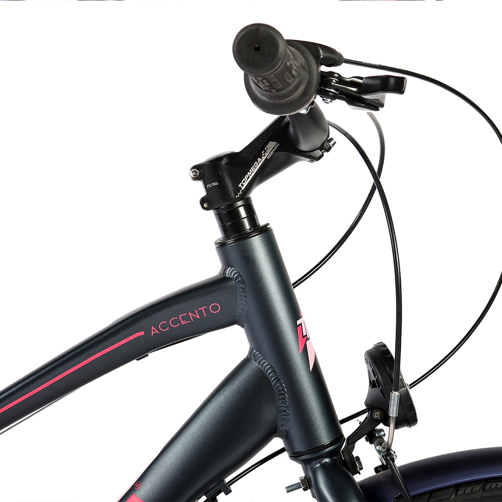 BIC URBANA ACCENTO ALUM HOMBRE 700C NEXUS 3VEL. GRIS/ROSA