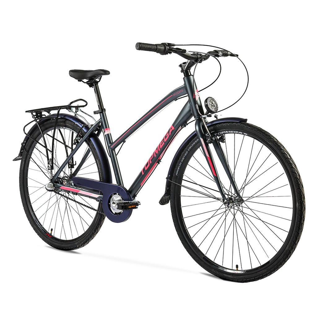 BIC URBANA ACCENTO ALUM HOMBRE 700C NEXUS 3VEL. GRIS/ROSA