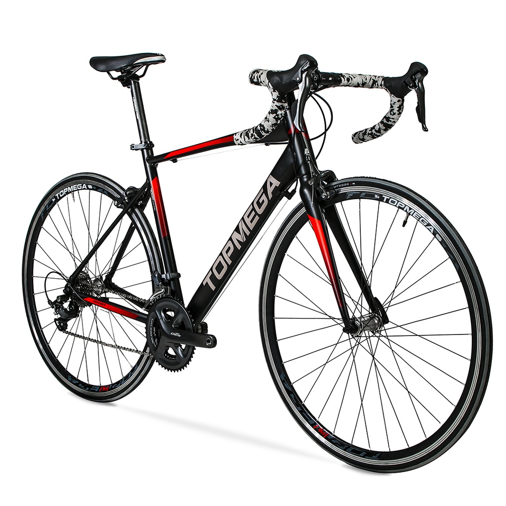 BICICLETA RUTA HARRIER ALUMINIOINIO 16V T54 SHIMANO CLARIS NEG/ROJ