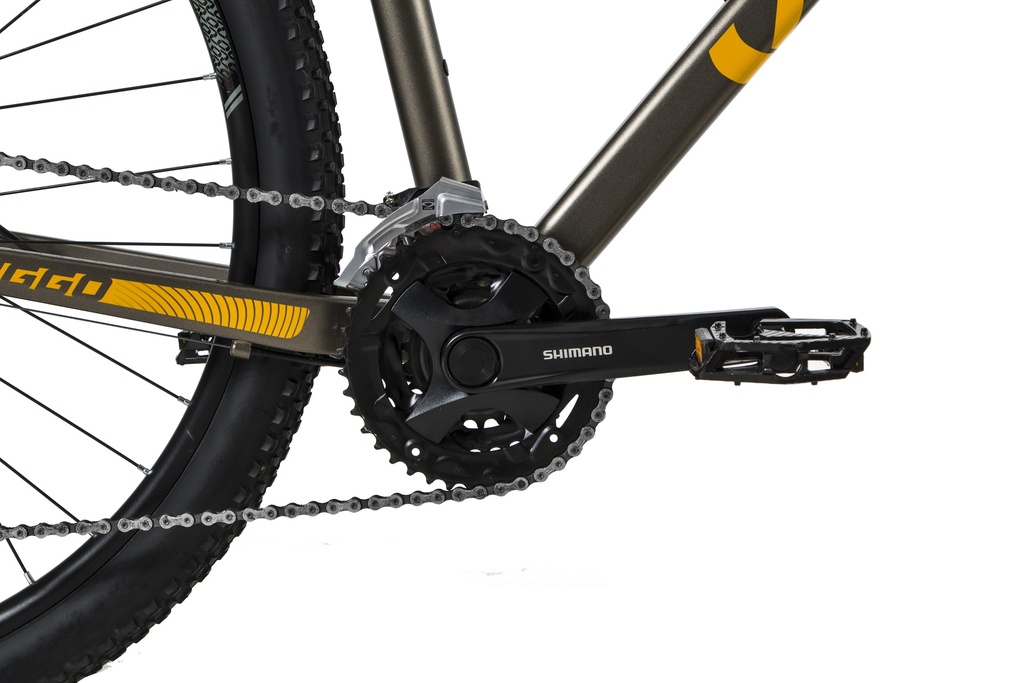 BICICLETA MTB VIGGO ALUMINIO GRIS/AMARILLO ALTUS 27VEL 29ER M