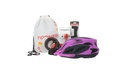 KIT DE SEGURIDAD TOPMEGA CON MOCHILA CASCO ROSA/NEGRO L - FULL