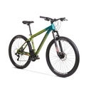 BICICLETA MTB TIGRIS ACERO R29" 21VEL GRIS/VERDE TALLE S