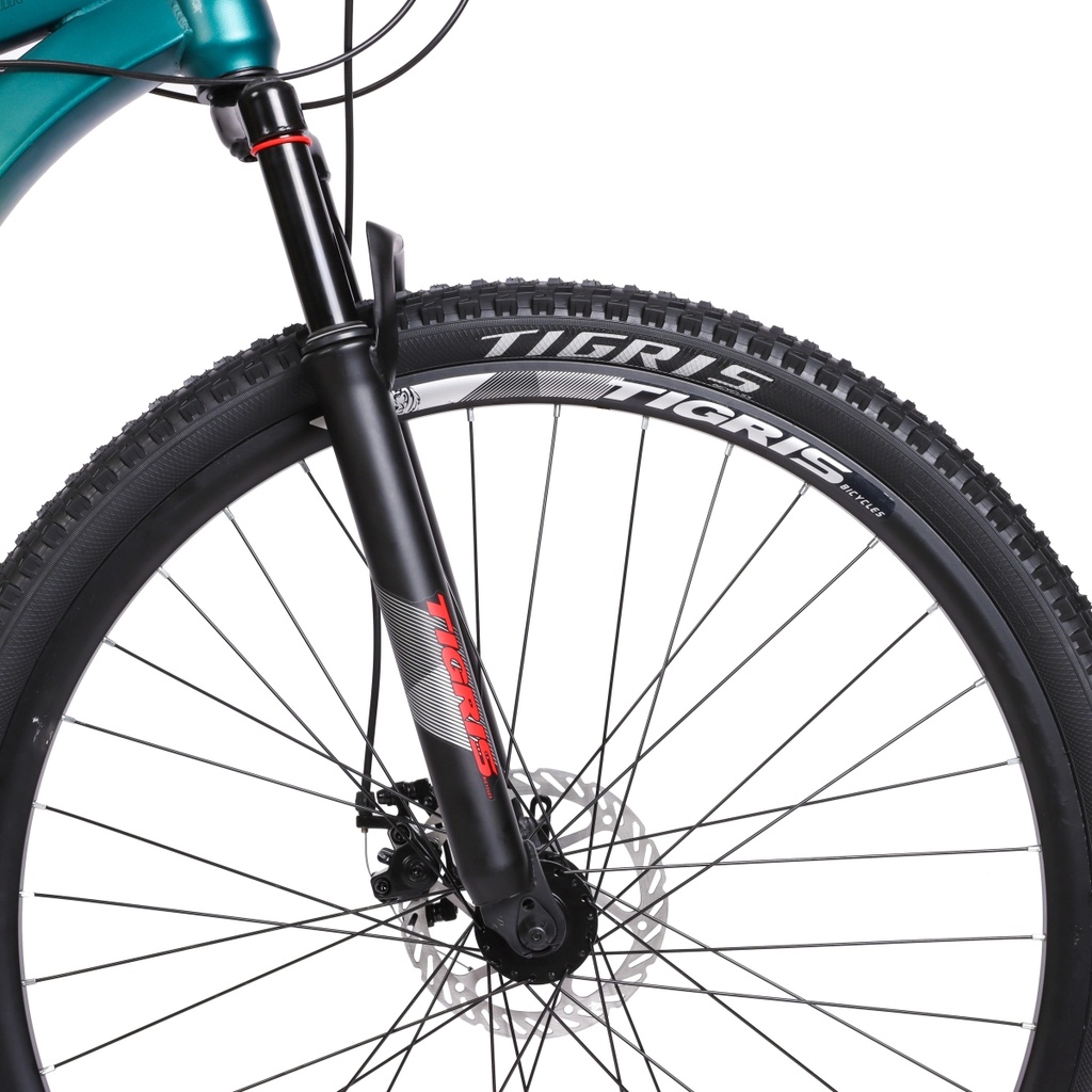 BICICLETA MTB TIGRIS ACERO R29" 21VEL GRIS/VERDE TALLE S