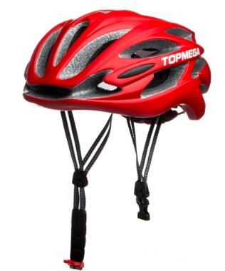 CASCO MTB TOPMEGA ADULTO 20 VENTILACION 55-61CM IN-MOLD NEGRO ROJO