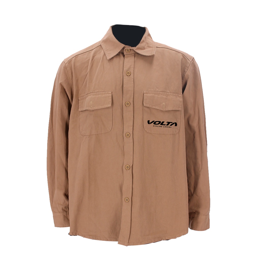 CAMISA HOMBRE GRAFA MANGA LARGA VOLTA BAIGE TALLE XL