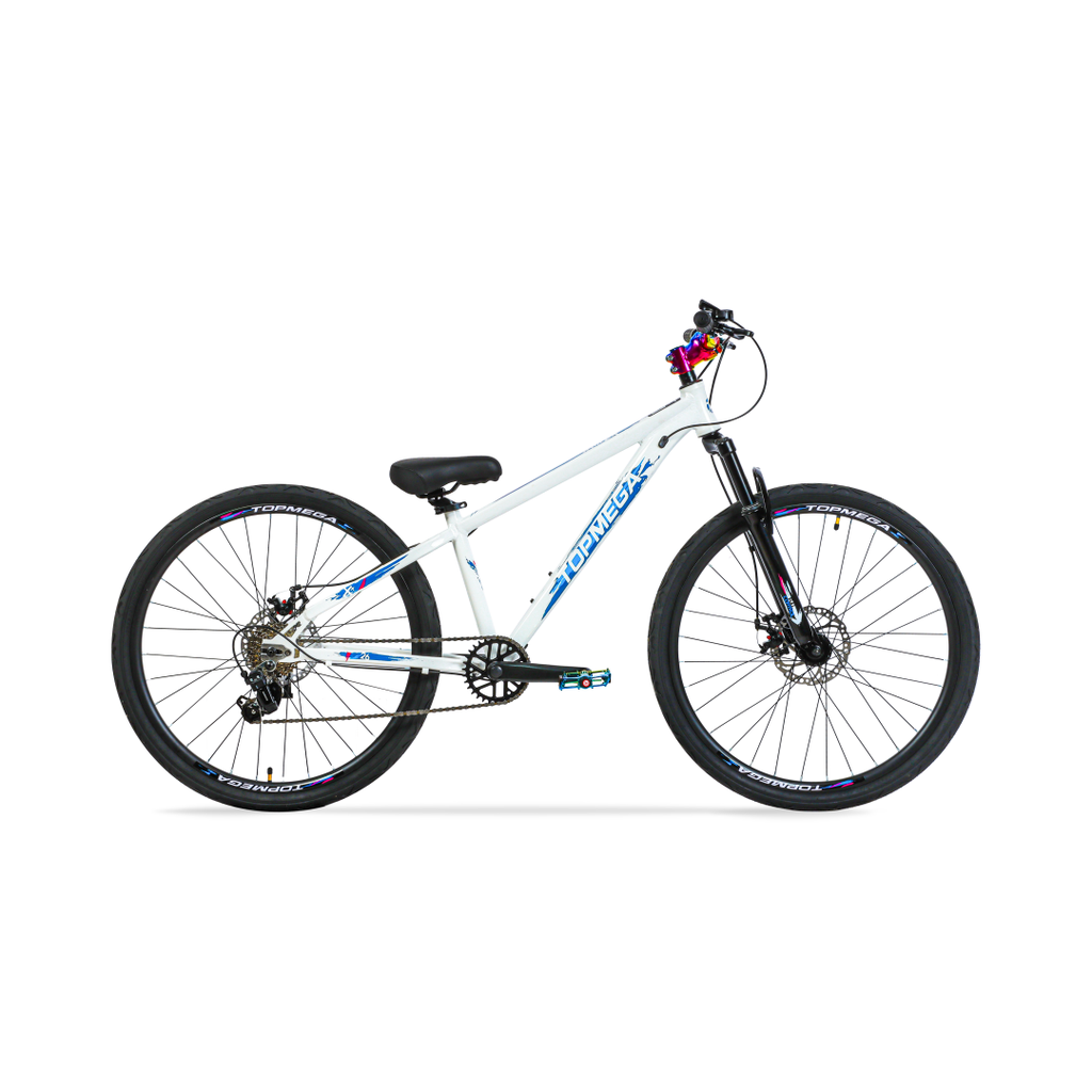 BICICLETA MTB TOPMEGA WHIPER ALUMINIO R26" 7VEL BLANCO/AZUL