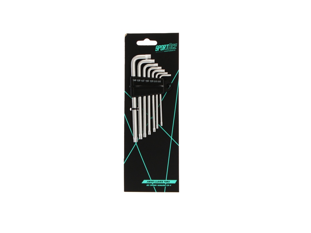 JUEGO 7 LLAVES TORX SPORTACE CROMO VANADIO 