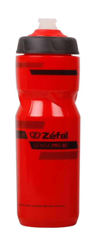 CARAMAÑOLA ZEFAL SENSE 80 PLASTICA PRO 800 ML ROJO/NEGRO