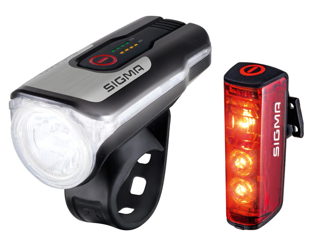 LUZ DELANTERA AURA 80 + TRASERA BLANCO ZE SIGMA