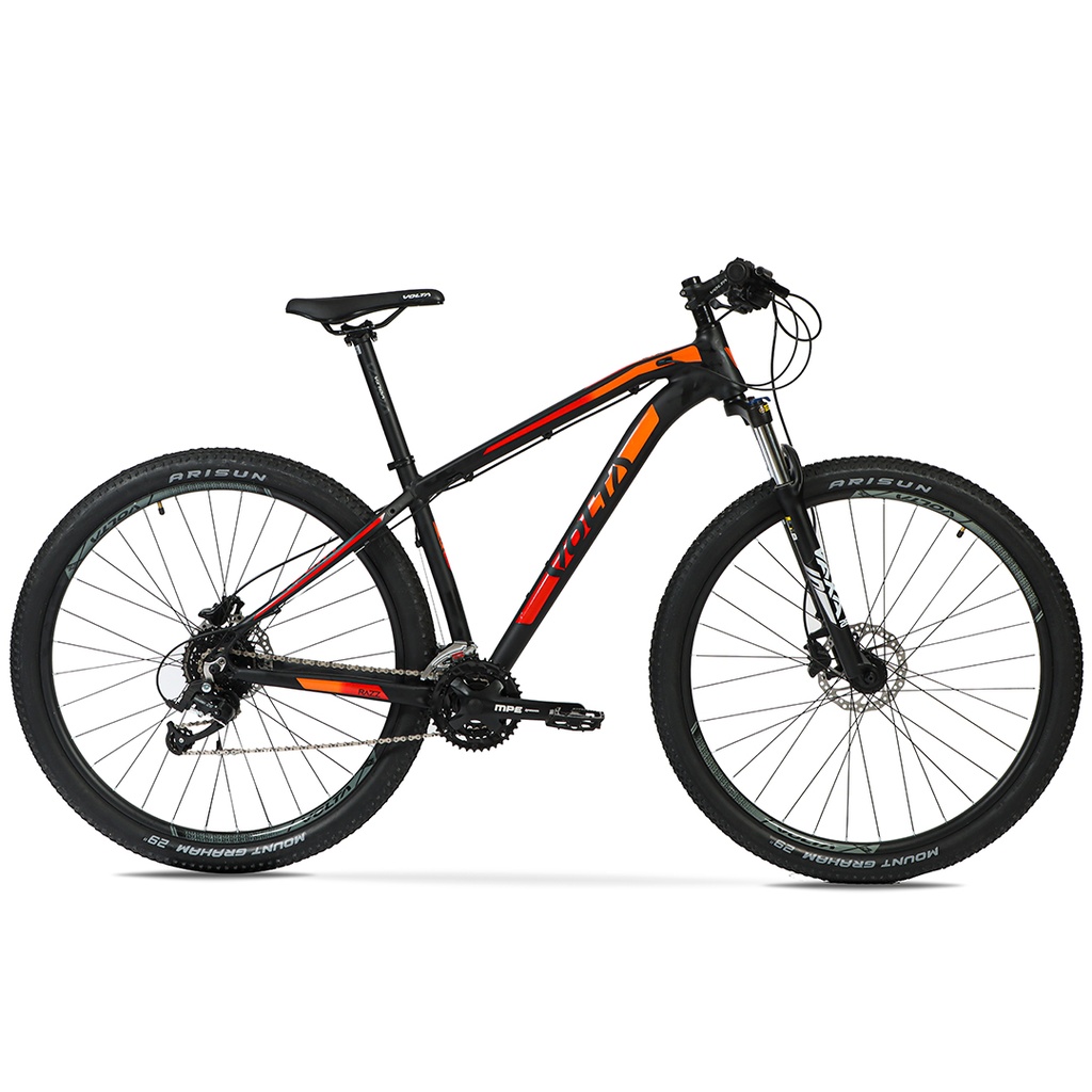 BICICLETA MTB VOLTA RAZZ G2 ALUMINIO R29" 24VEL MICROSHIFT NEGRO/ROJO/NARANJA TALLE L