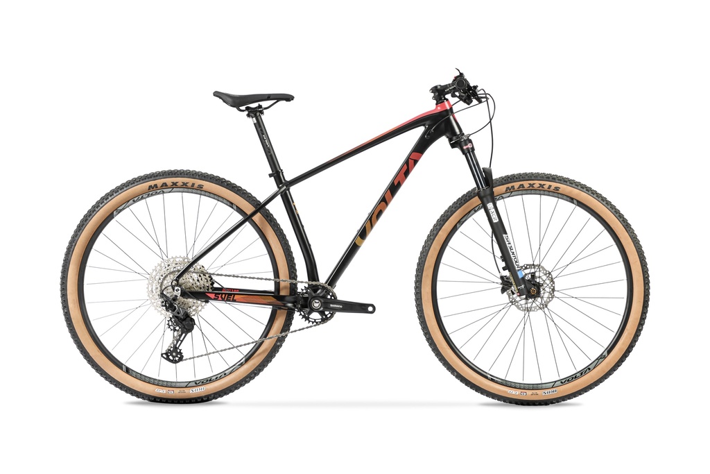 BICICLETA MTB VOLTA SVEL X6 G2 ALUMINIO R29" 12VEL SHIMANO SLX AIRE NEGRO/ROJO/AMARILLO TALLE S