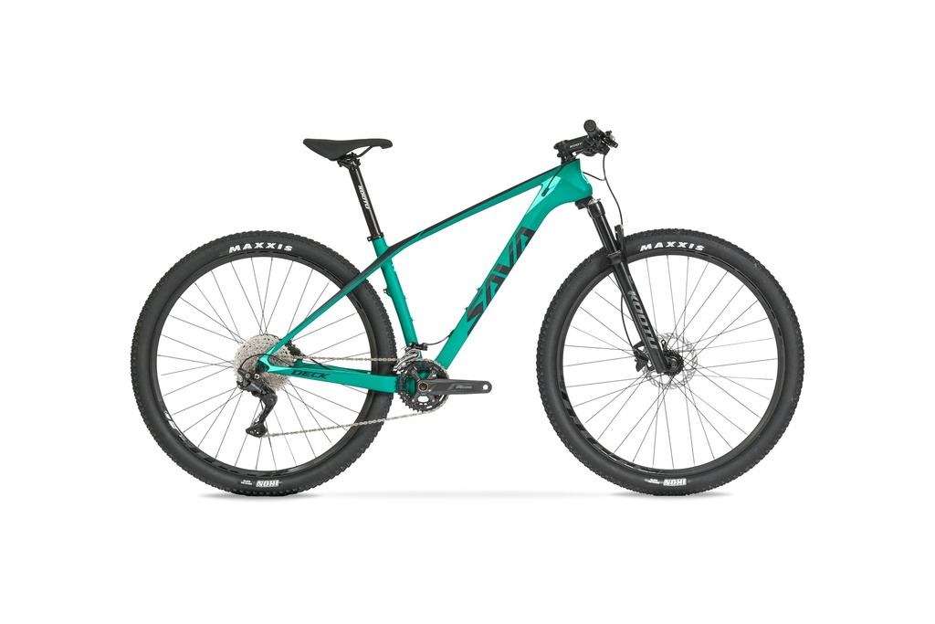 BICICLETA SAVA MTB CARBONO DECK 5.0 DEORE 2X11VEL VERDE TALLE M