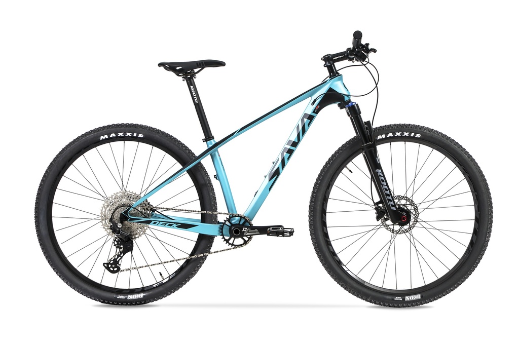 BICICLETA SAVA MTB CARBONO DECK 6.1 DEORE 12VEL CELESTE TALLE L