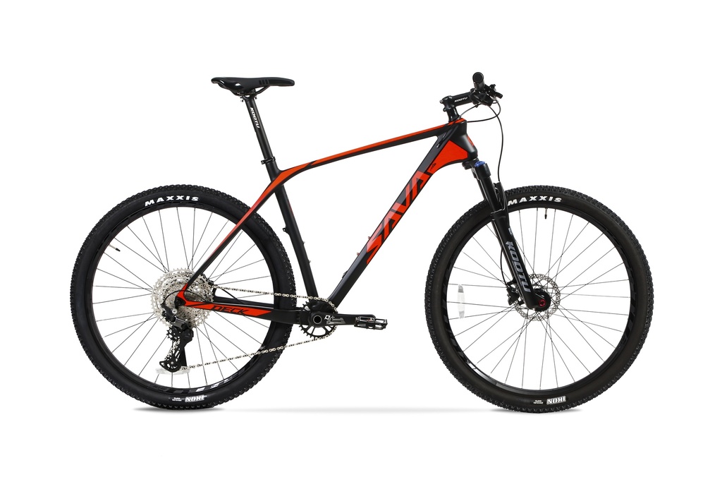 BICICLETA SAVA MTB CARBONO DECK 6.1 DEORE 12VEL NEGRO/ROJO TALLE S