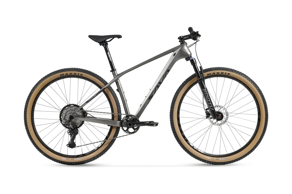 BICICLETA SAVA MTB CARBONO DECK 8.1 XT 12VEL GRIS/NEGRO TALLE L