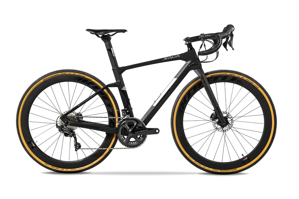 BICICLETA GRAVEL SAVA R11 G1 CARBONO R28" ULTEGRA 2X11VEL NEGRO/GRIS TALLE L 56