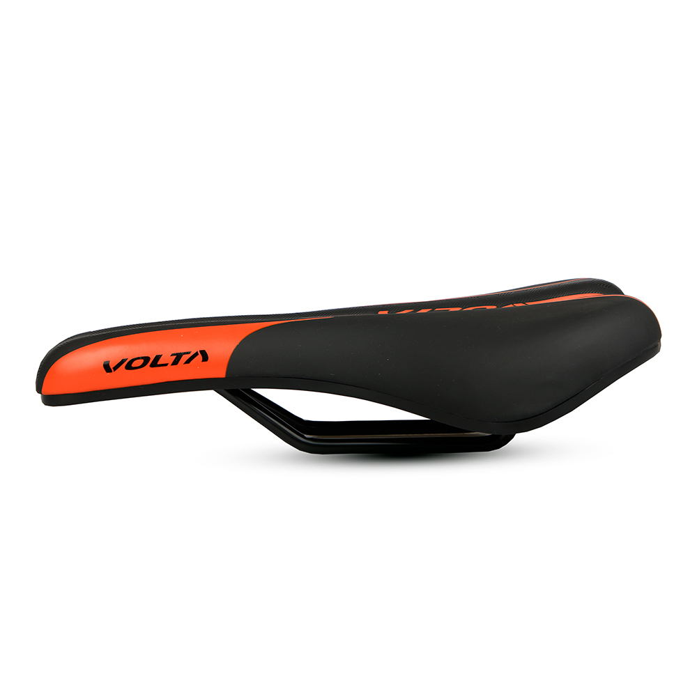 ASIENTO MTB/RUTA VOLTA SIN GRAMPA 270x150MM NEGRO/NARANJA
