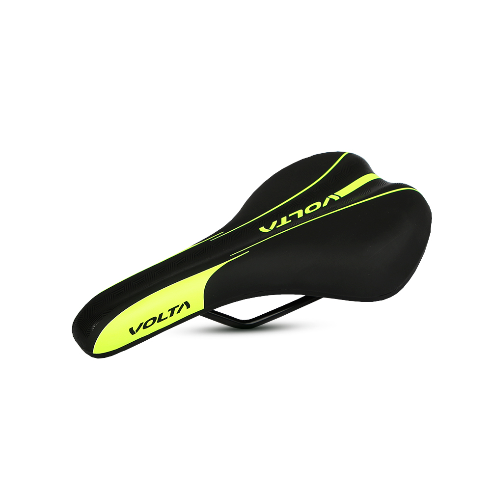 ASIENTO MTB/RUTA VOLTA SIN GRAMPA 270x150MM NEGRO/AMARILLO