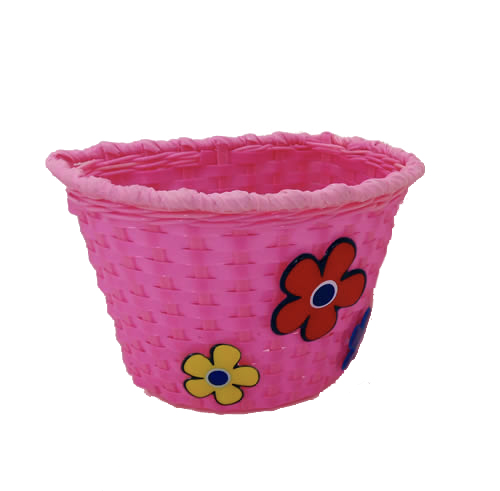 CANASTO TEJIDO TOPMEGA PLASTICO C/FLORES 12''