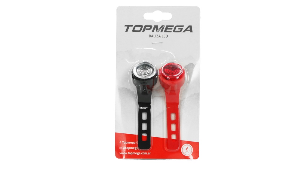 BALIZA TOPMEGA SET D/T SILICONA 1 LED 4FUNCIONES C/SUJETADOR