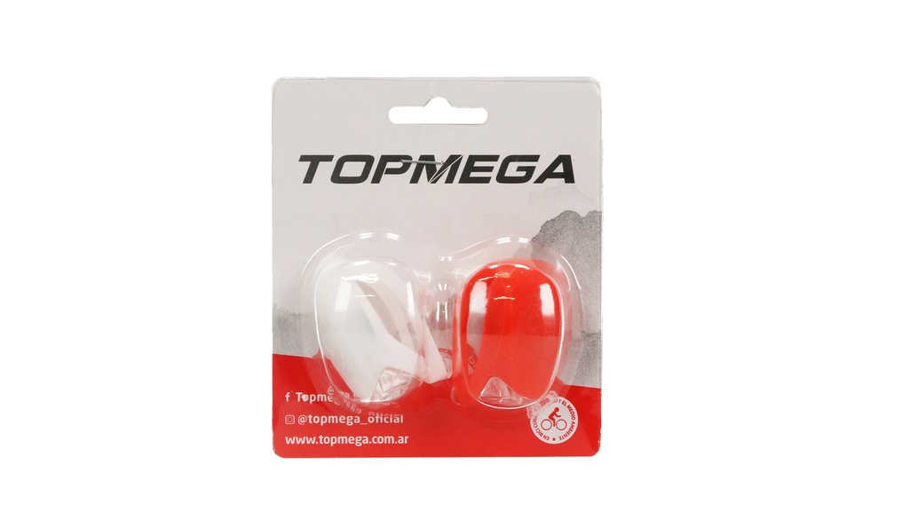 BALIZA TOPMEGA SET D/T SILICONA 2LED 3FUNCIONES C/SUJETADOR