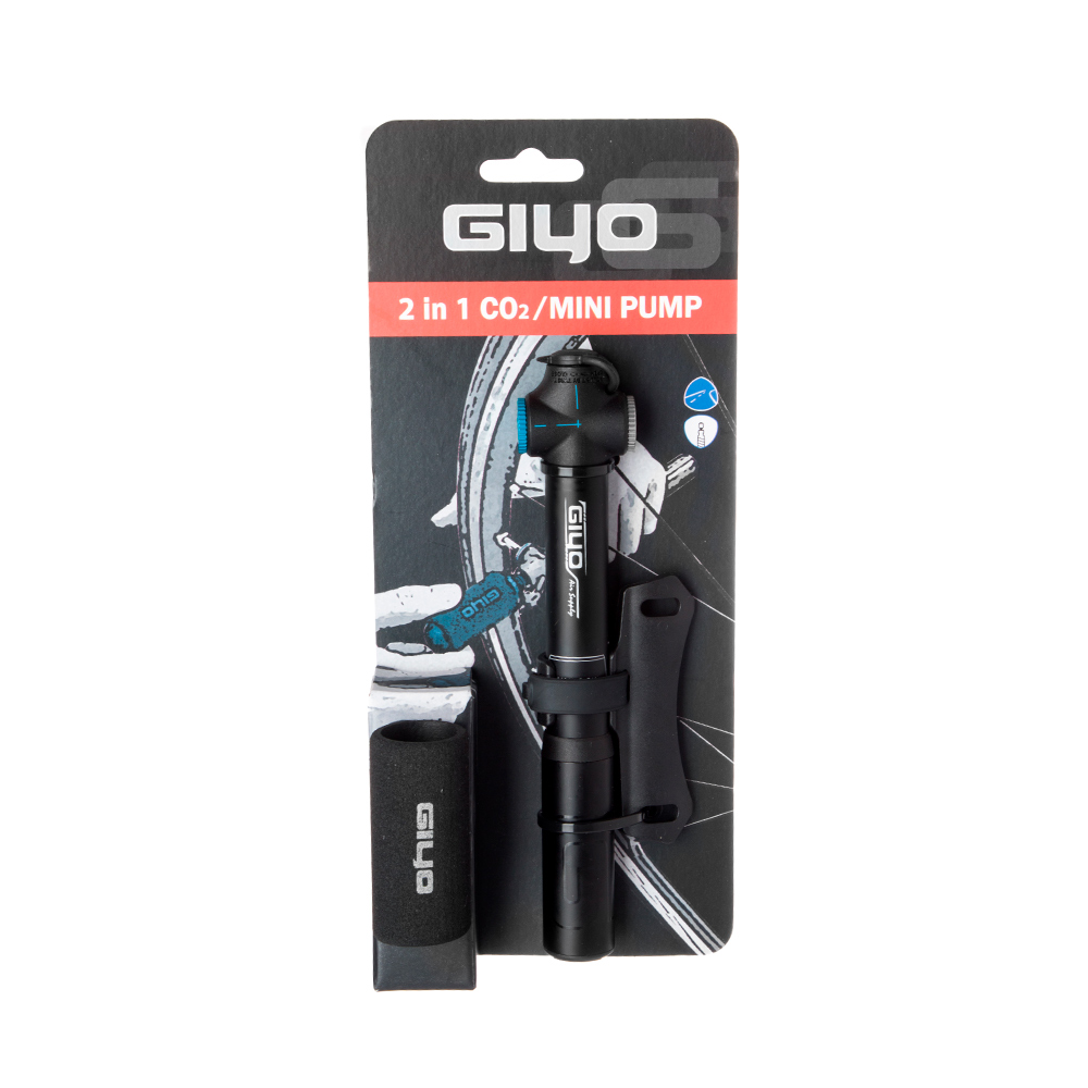 INFLADOR GIYO DE MANO ALUMIIO C/ADAPTADOR PARA CARTUCHO CO2
