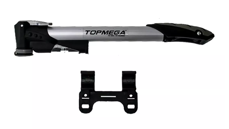 INFLADOR TOPMEGA DE MANO ALUMINIO MANOMETRO 21.3X275MM D/VALV