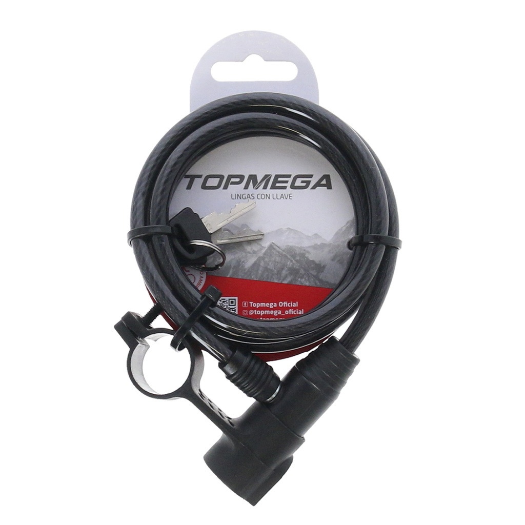 ESLINGA T/RULO TOPMEGA 8X1200MM C/SOPORTE NEGRO