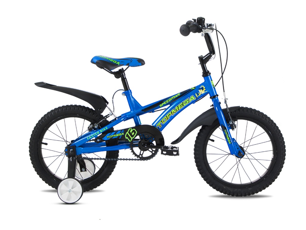 BICICLETA INFANTIL TOPMEGA SPEEDMIKE VARON ACERO R16" 1VEL AZUL