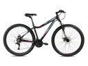 BICICLETA MTB TOPMEGA FLAMINGO ALUMINIO R29 21VEL SHIMANO TOURNEY NEGRO/CELESTE TALLE M