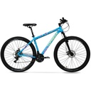 BICICLETA MTB TOPMEGA REGAL ALUMINIO R29" 21VEL SHIMANO TOURNEY CELESTE/AMARILLO/ROSA TALLE S