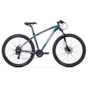 BICICLETA MTB TOPMEGA THOR ALUMINIO R29" 24VEL SHIMANO TOURNEY AZUL/BLANCO/AMARILLO TALLE L