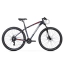 BICICLETA MTB TOPMEGA THOR ALUMINIO R29" 24VEL SHIMANO TOURNEY NEGRO/BLANCO/NARANJA TALLE XL