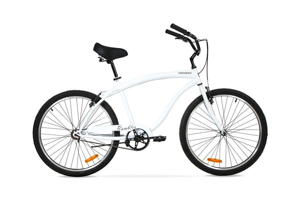 BICICLETA PASEO TOPMEGA RAMBLER R26 ACERO 1VEL BLANCA