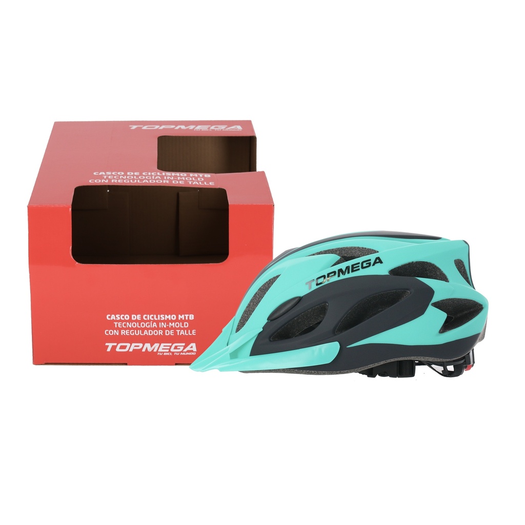CASCO MTB TOPMEGA IN MOLD CELESTE/NEG L (58-61) 