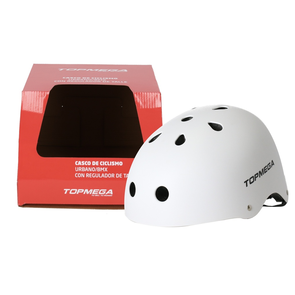 CASCO URBANO/BMX BLANCO S (52-56) TOPMEGA
