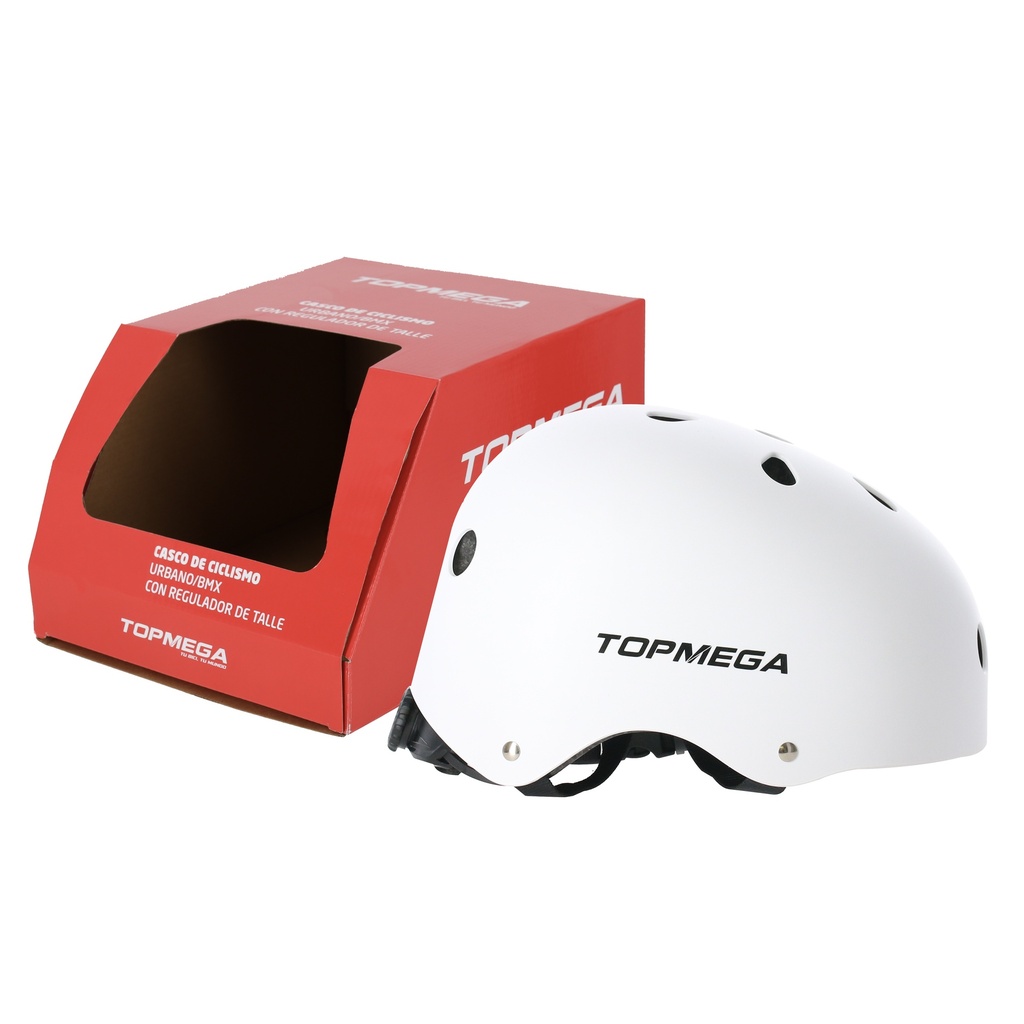 CASCO URBANO/BMX BLANCO M (55-58) TOPMEGA