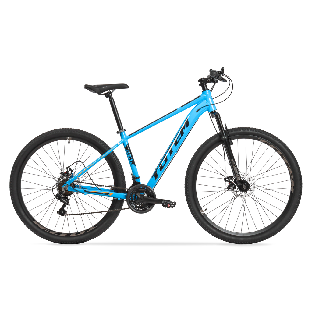 BICICLETA MTB TOTEM W960 ALUMINIO R29" 21VEL SHIMANO TOURNEY CELESTE/NEGRO TALLE S
