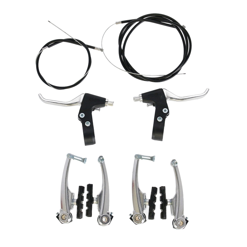 FRENO V-BRAKE ALUMINIO MANIJA ALUMINIO Y RESINA/CABLE CABLES 130/80 FUNDA 100/56