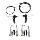 FRENO V-BRAKE ALUMINIO MANIJA ALUMINIO Y RESINA/CABLE CABLES 130/80 FUNDA 100/56