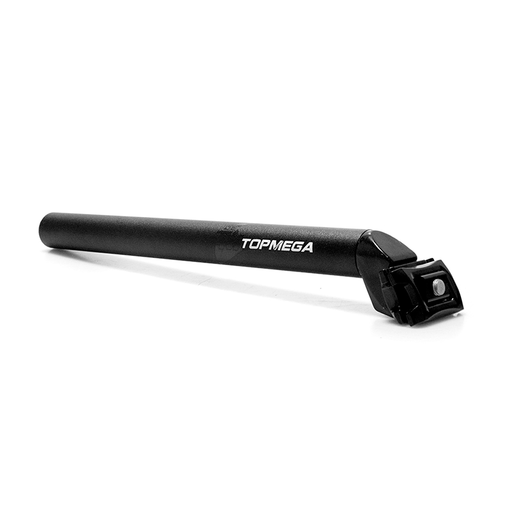 PORTASILLA TOPMEGA ALUMINIO 30.4X350MM C/GRAMPA NEGRO