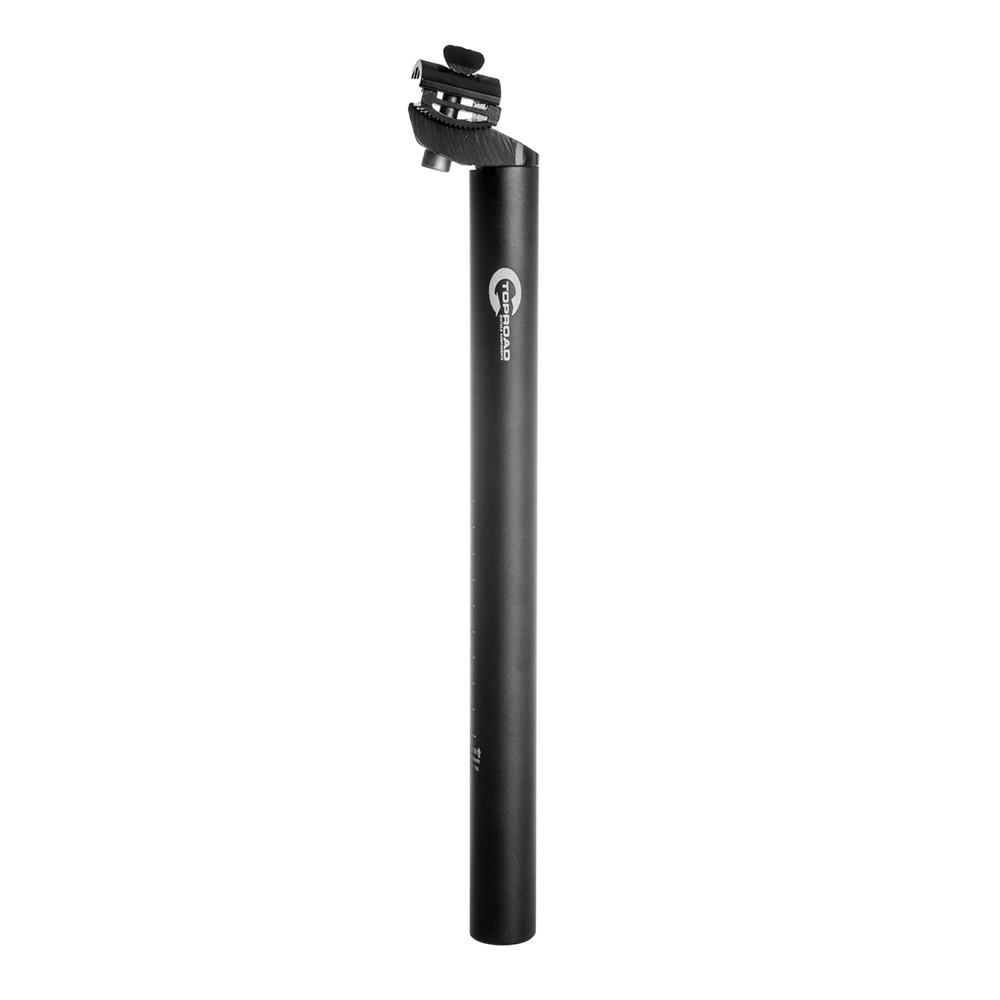 PORTASILLA TOPMEGA ALUMINIO 28.6X350MM C/GRAMPA NEGRO