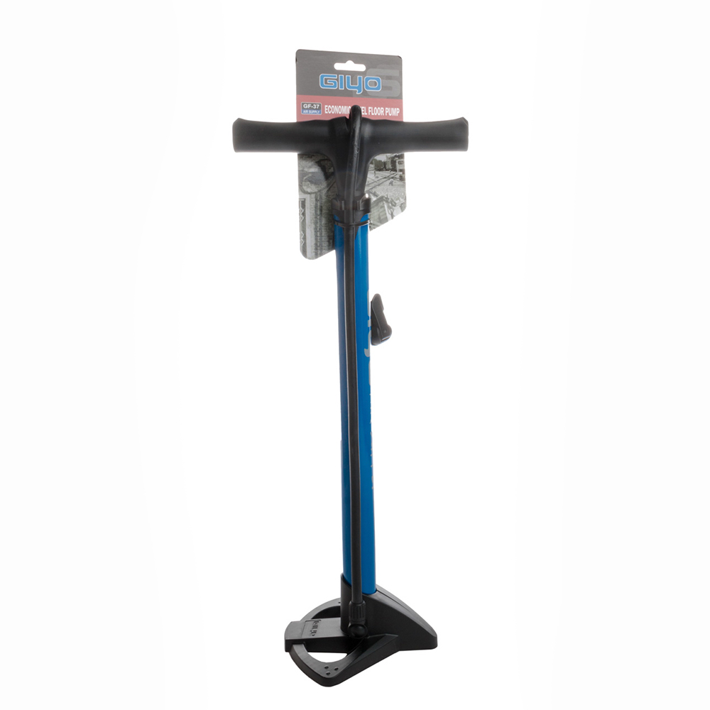 INFLADOR GIYO DE PIE ACERO COLOR AZUL 22''